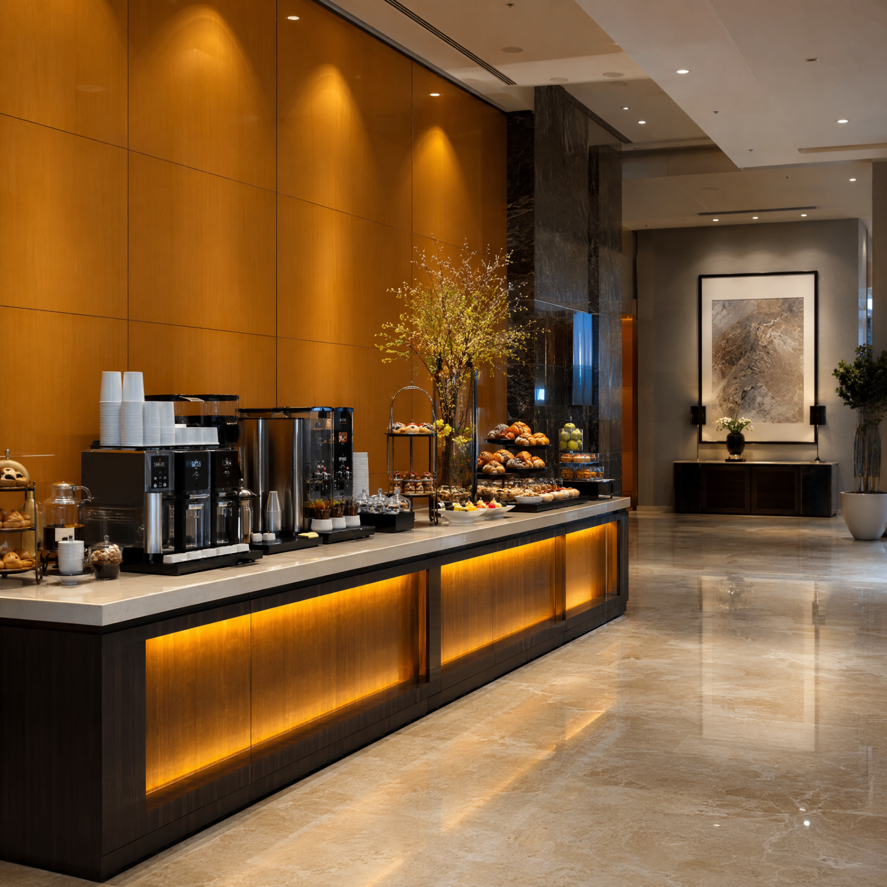 Servicio de coffee-break en formato buffet.